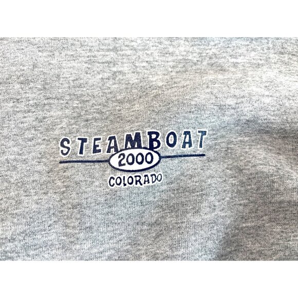 Fruit of the Loom Large Grey Cotton Blend 2000 Steamboat Sweatshirt 40d - Picture 3 of 11
